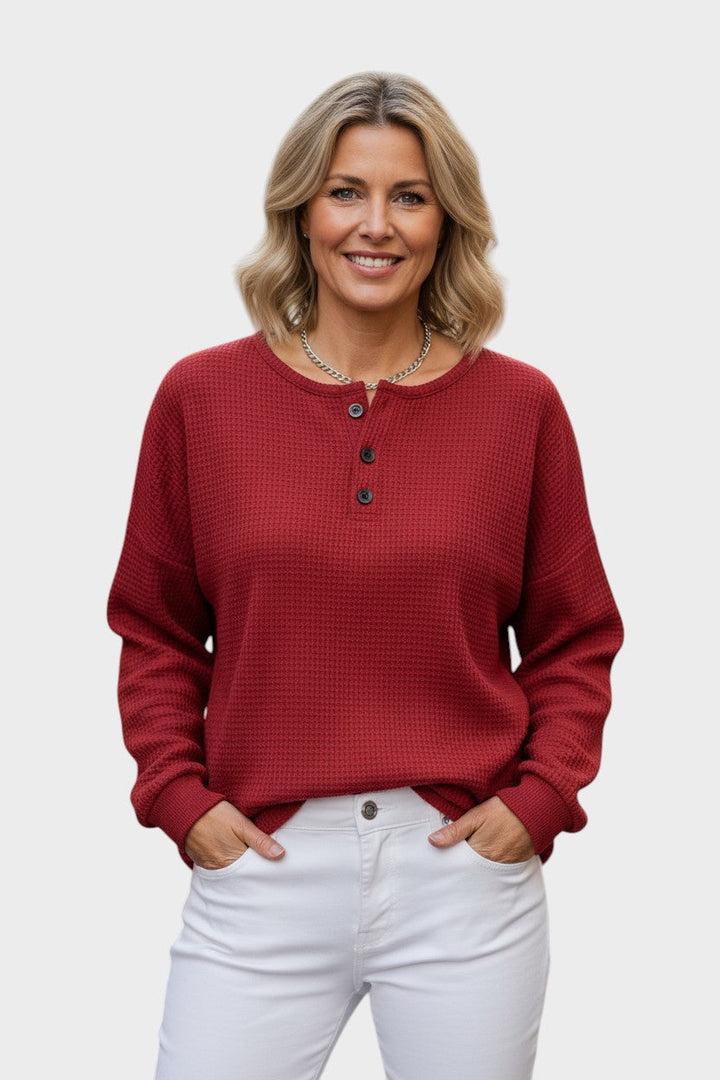 Tirza™ | Waffle Knit Comfort Sweater